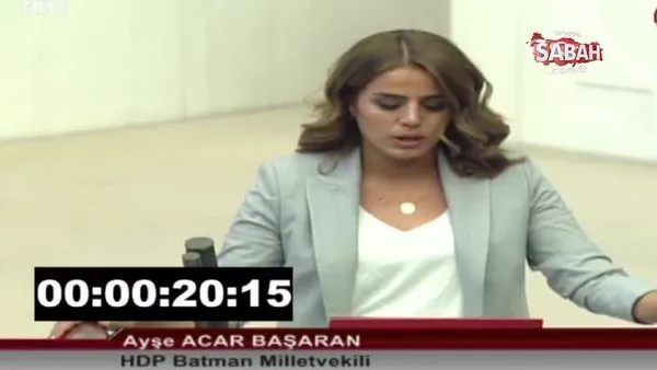 HDP'li Ayşe Acar Başaran yine rekor sürede yemin etti!