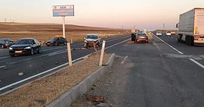 Ağrı’da dönüş yasağı bulunan noktada kaza! 1 yaralı #agri
