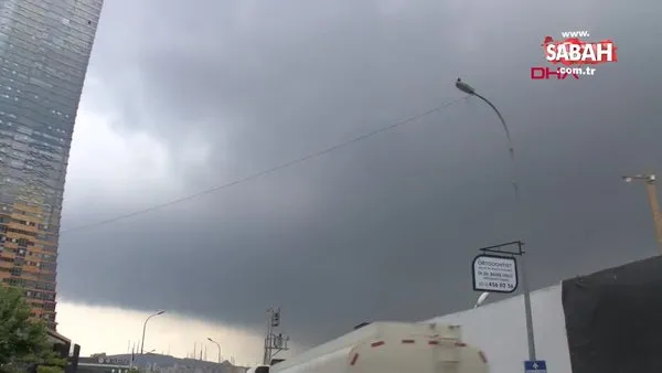 Son dakika: İstanbul'da yoğun dolu ve yağmur yağışı | Video