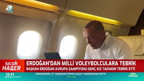 Başkan Erdoğan'dan genç voleybolculara tebrik
