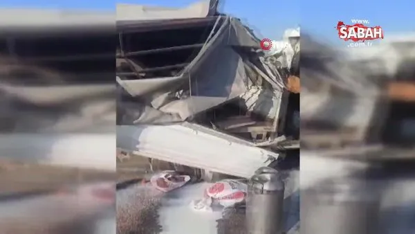 Süt toplama aracı kamyonla çarpıştı: 1 ölü, 5 yaralı | Video