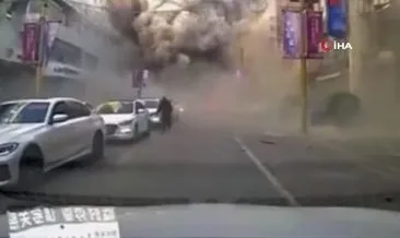 Çin’de korkunç patlama: Onlarca metre mesafedeki binalar ve araçlar hasar gördü