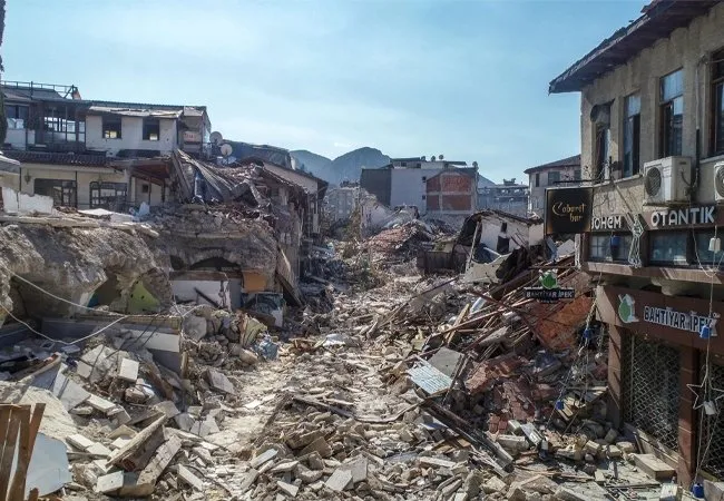 Antakya’daki yıkım havadan görüntülendi