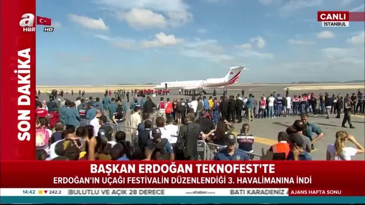 Başkan Erdoğan TEKNOFEST'e böyle geldi!