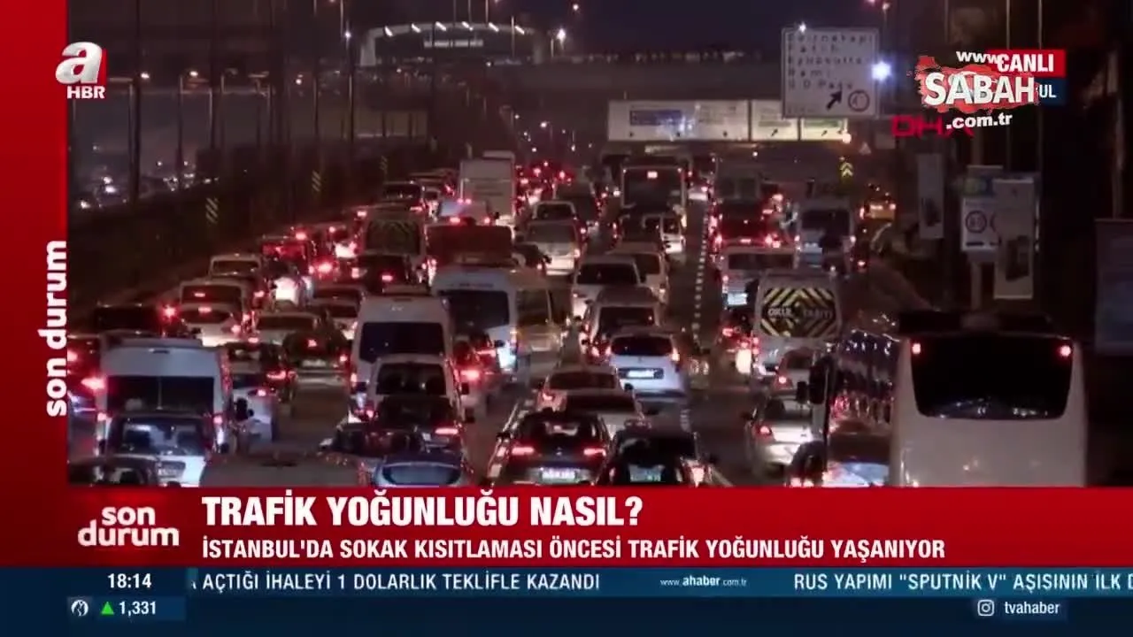 Son Dakika Haberi Istanbul Da Sokaga Cikma Kisitlamasi Oncesinde Trafik Durma Noktasina Geldi Videosunu Izle Son Dakika Haberleri