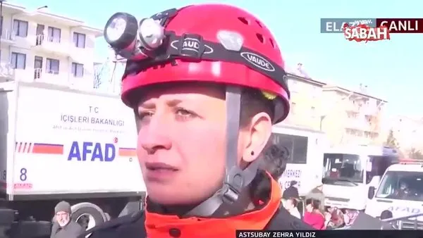 Jandarma Astsubay Çavuş Zehra Yıldız, Elazığ'da deprem bölgesindeki enkazda yaşadığı diyaloğu gözyaşları içinde böyle anlattı