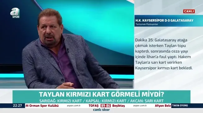 Erman Toroğlu Taylan Antalyalı'nın sarı kart gördüğü pozisyonu değerlendirdi