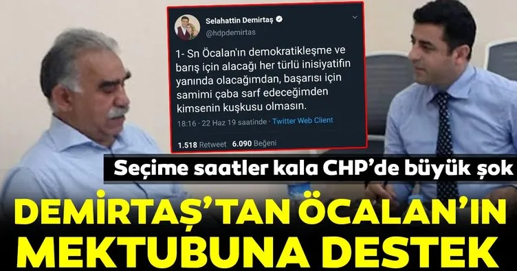 SON DAKİKA... Demirtaş’tan Öcalan’ın mektubuna destek mesajı geldi! CHP'de büyük şok!