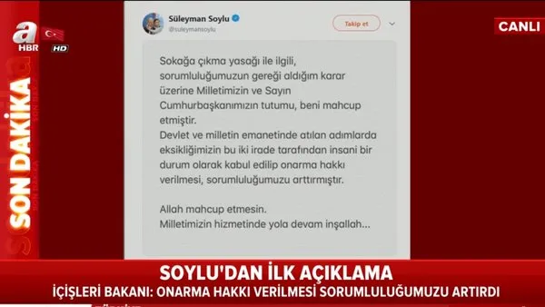Son dakika: İçişleri Bakanı Süleyman Soylu'dan ilk açıklama 