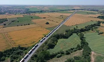 İhracat arttı, sınır kapısında 24 kilometre TIR kuyruğu oluştu #edirne