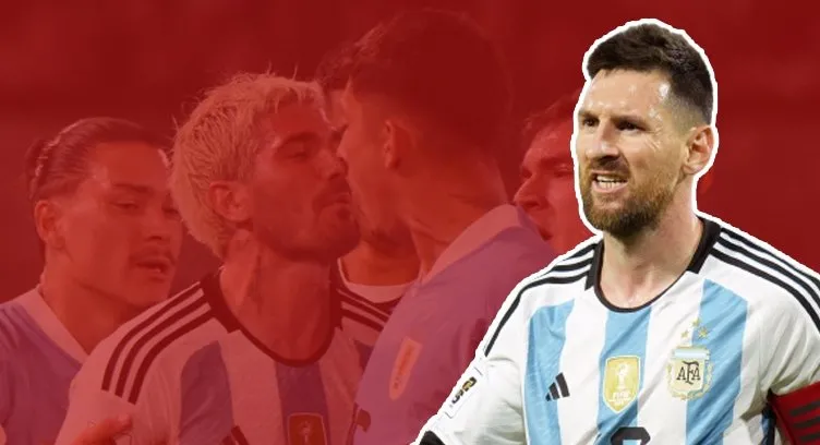 Messi’nin yakın koruması De Paul’a skandal hareket! Arjantin-Uruguay maçında ortalık karıştı