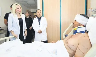 Aslanın saldırdığı çiftçinin kopan kulağı yerine dikildi #antalya