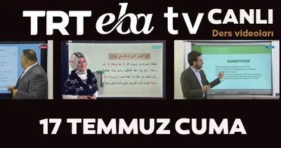 TRT EBA TV izle! 17 Temmuz Cuma Ortaokul, İlkokul, Lise dersleri ’Uzaktan Eğitim’ canlı yayın | Video