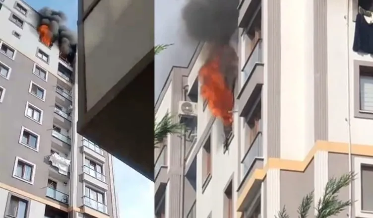 İstanbul Ümraniye’de 11 katlı binada korku dolu anlar: Daire kül oldu!