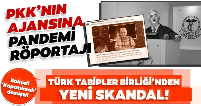 TTB’den yeni skandal! Terör örgütünün ajansına pandemi röportajı...