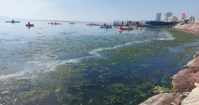 İzmir sahillerinde şaşırtan görüntü: Müsilaj ile arasında çok fark yok