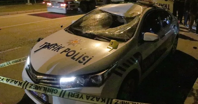 Kazaya karışan sürücü kaçarken otomobiliyle polis memuruna çarptı: 1 şehit, 1 yaralı
