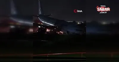 Filipinler’de yolcu uçağı pistten çıktı | Video