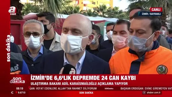 Son dakika! Ulaştırma ve Altyapı Bakanı Adil Karaismailoğlu'dan İzmir'de deprem bölgesinde önemli açıklamalar | Video