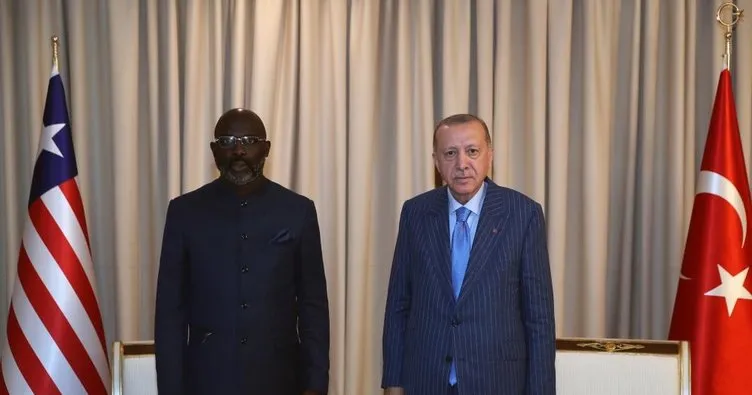 Başkan Erdoğan, Liberya Devlet Başkanı Weah ile bir araya geldi