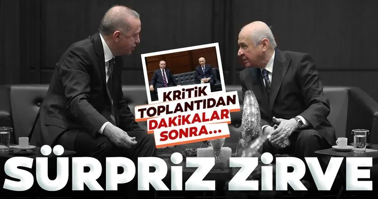 SON DAKİKA! Başkan Erdoğan ile Bahçeli’den sürpriz görüşme!