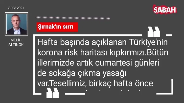 Melih Altınok | Şırnak’ın sırrı