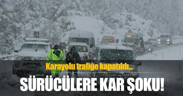 Denizli - Antalya karayolu kar nedeniyle kapandı