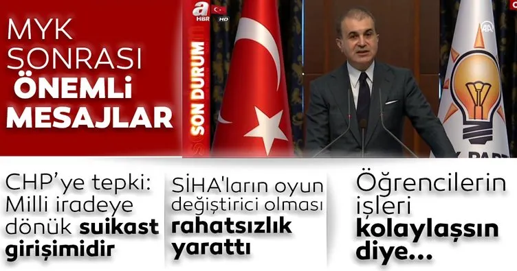 Son dakika: AK Parti Sözcüsü Ömer Çelik’ten kritik MYK toplantısı sonrası flaş açıklamalar!