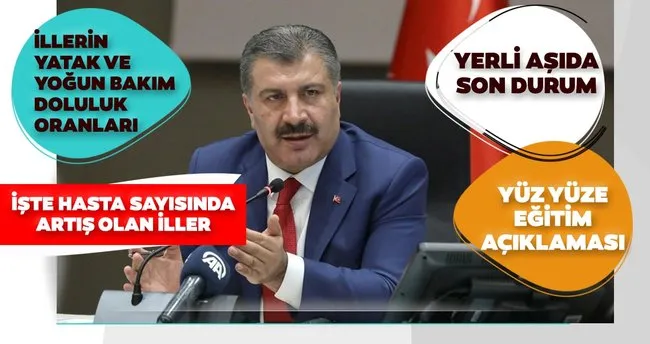 Bakan Koca Dan Son Dakika Aciklamalari Yuz Yuze Egitim Hasta Sayisinda Artis Olan Iller Son Dakika Haberler