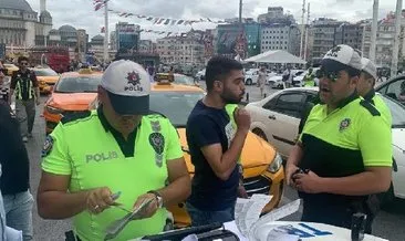 Taksim’de taşkınlık yapan taksici gözaltına alındı