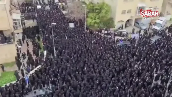 Koronadan ölen hahamın cenazesine uyarılara rağmen binlerce kişi katıldı | Video