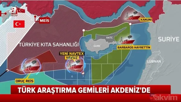 Akdeniz'de Batı'yı çıldırtan harita! Türk araştırma gemileri çalışmalarını aralıksız sürdürüyor | Video