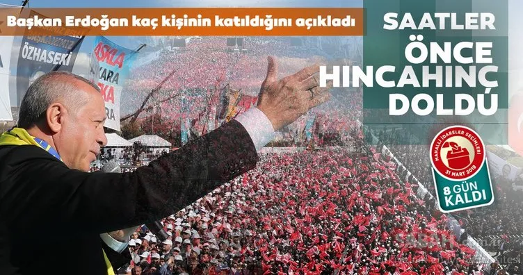 Başkan Erdoğan resmi rakamı açıkladı! Cumhur İttifakı Ankara mitinginde coşkulu kalabalık!