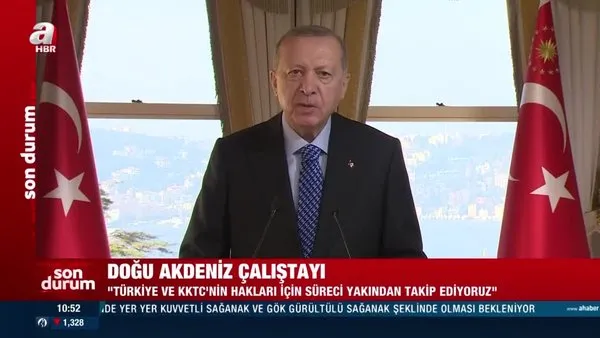 SON DAKİKA! Cumhurbaşkanı Erdoğan'dan Doğu Akdeniz Çalıştayı'na videolu mesaj | Video