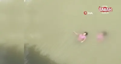 Nehre düşen kadın böyle kurtarıldı | Video