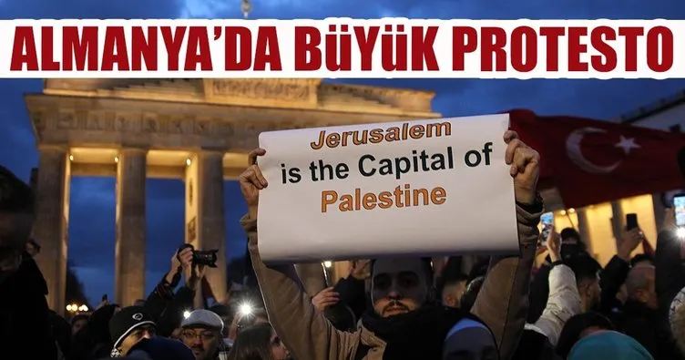 Frankfurt'ta ABD ve İsrail'e tepki yürüyüşü