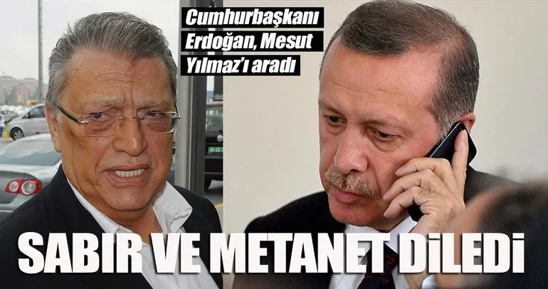 Cumhurbaşkanı Erdoğan, Mesut Yılmaz’a taziyelerini iletti