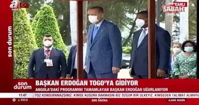 Başkan Erdoğan Togo’ya gidiyor | Angola’daki programını tamamlayan Başkan Erdoğan uğurlanıyor.