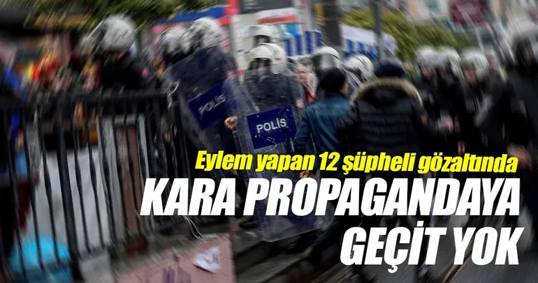 Kadıköy’de eylem yapan 12 şüpheli gözaltına alındı