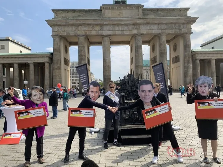 Almanya’da Yemen’deki savaşa silah satan AB ülkeleri protesto edildi