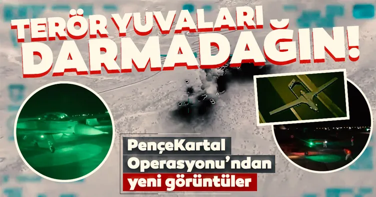 Son dakika: Terör hedefleri darmadağın! Pençe Kartal Operasyonu'ndan nefes kesen görüntüler geldi...