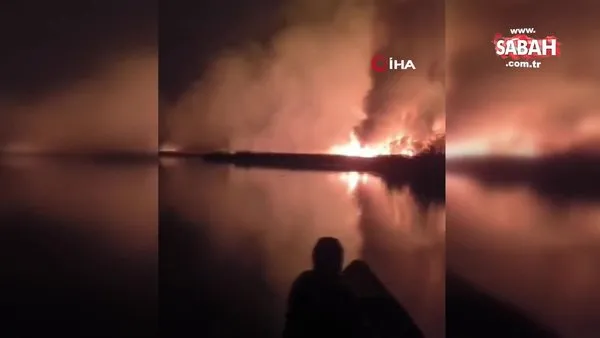 Eber Gölü’nde yangın