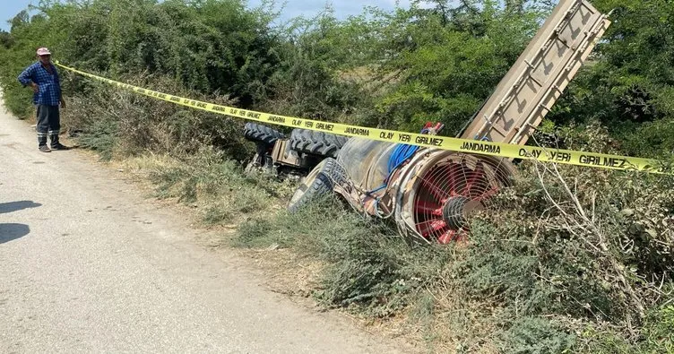 Devrilen traktördeki 1 kişi öldü