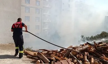 Odun dolu arazide korkutan yangın #adiyaman