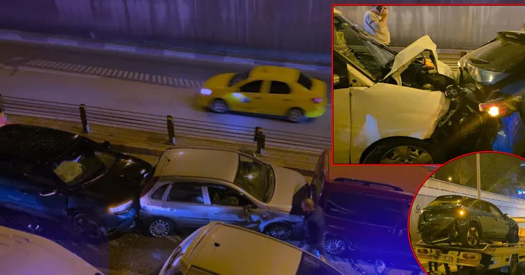 Antalya’da 11 araçlı zincirleme kaza: 1 yaralı