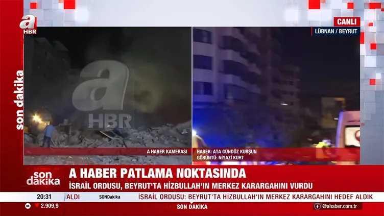Lübnan’da patlama noktasından tarihi yayın! Olay yeri görüntüleri ilk kez A Haber’de