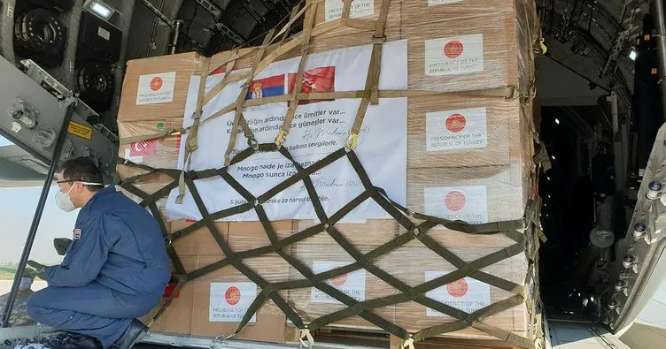MSB: Türkiye’nin gönderdiği sağlık malzemeleri Sırbistan’a ulaştı