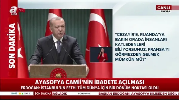 Başkan Erdoğan'dan 15 Temmuz açıklaması 