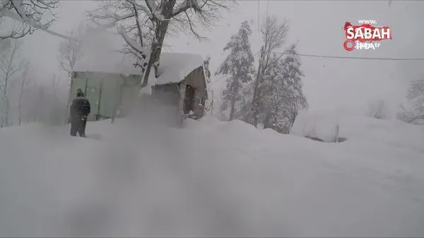 Kocaeli'nin kırsal mahalleleri beyaza büründü, evler kar altında kaldı | Video