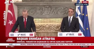 Başkan Erdoğan ve Yunanistan Başbakanı Miçotakis’ten ortak açıklama | Video